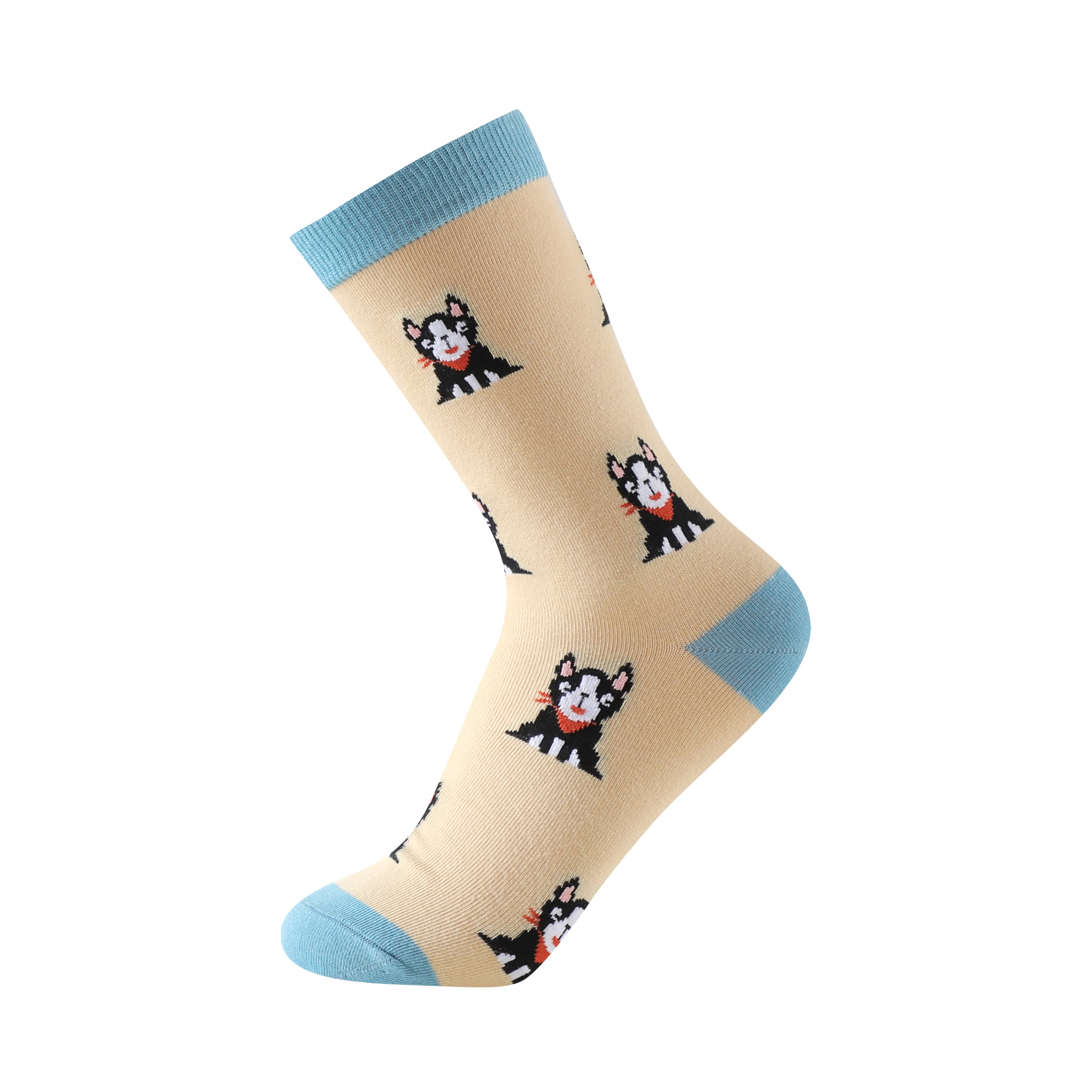 Calcetines multicolores de perritos