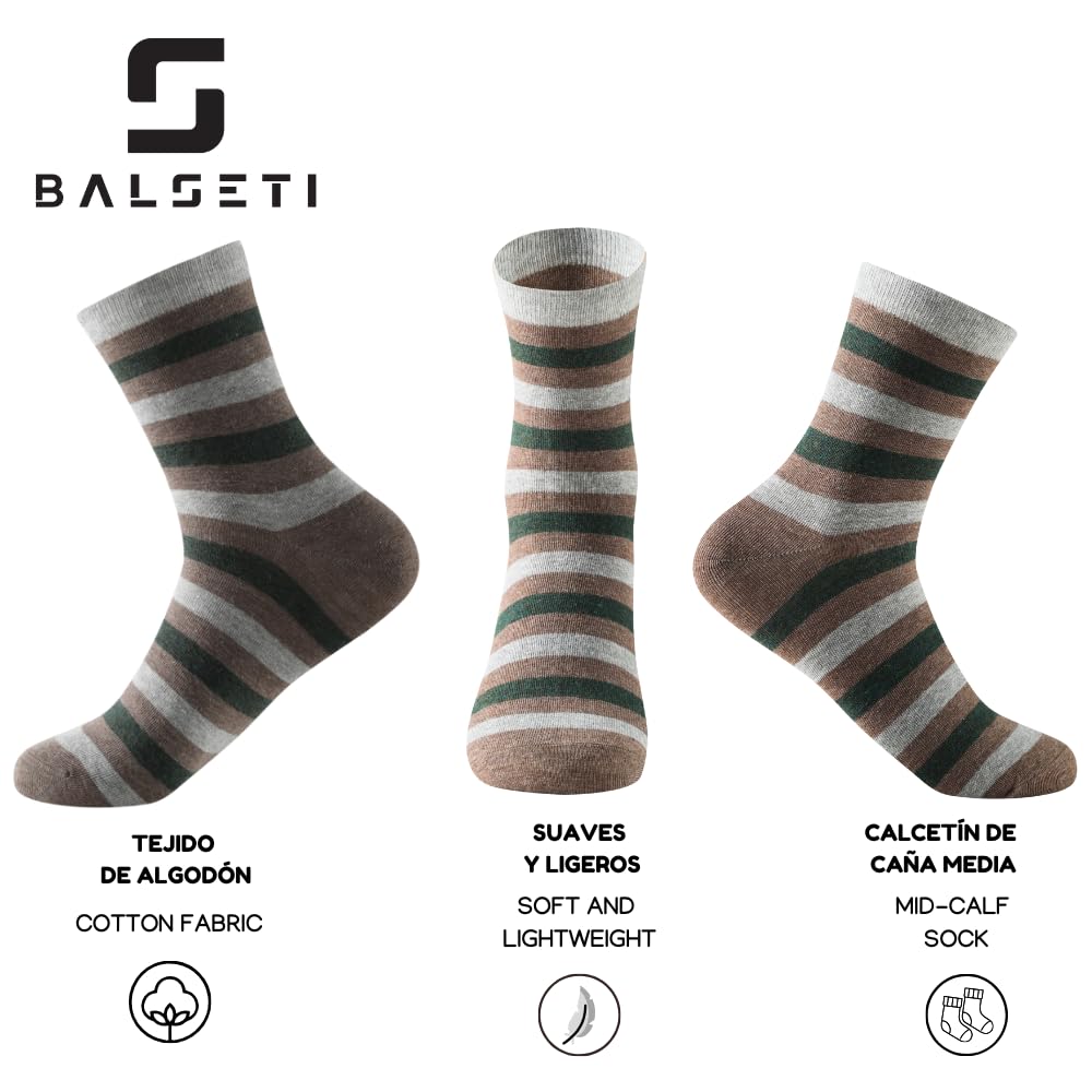 Calcetines media caña formales y básicos de rayas