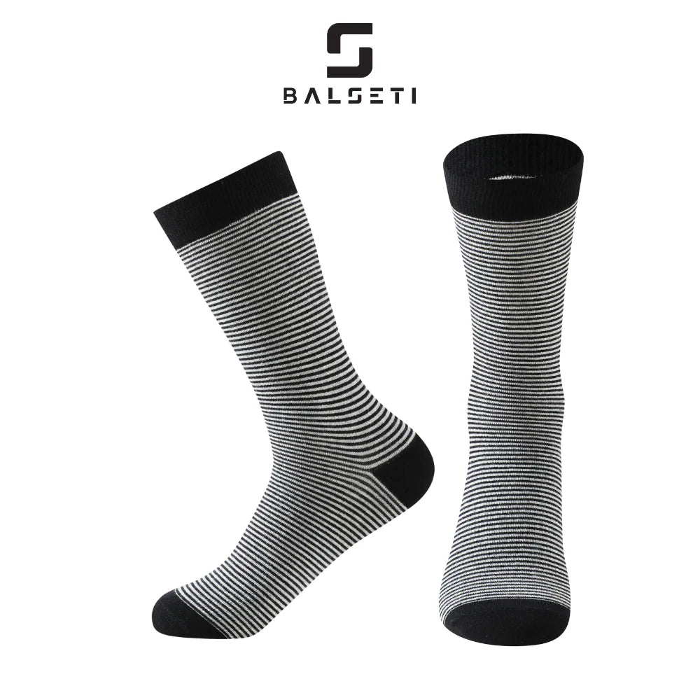 Calcetines media caña formales y básicos de rayas y rombos