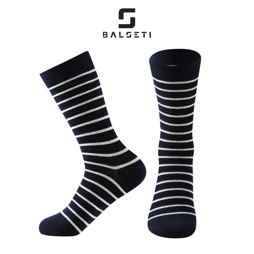 Calcetines media caña formales y básicos de rayas y rombos