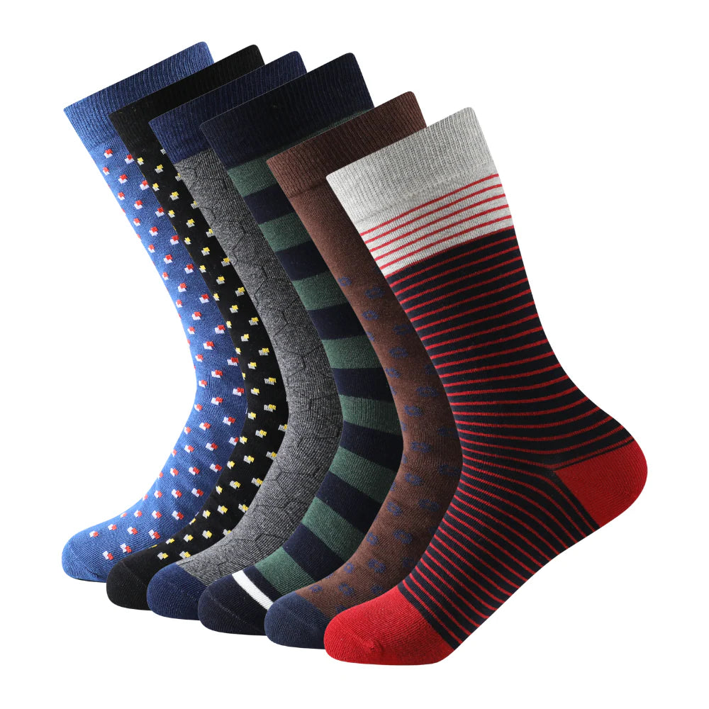 Calcetines media caña formales y básicos de rayas