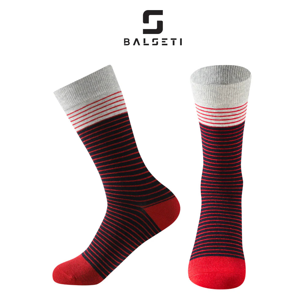 Calcetines media caña formales y básicos de rayas