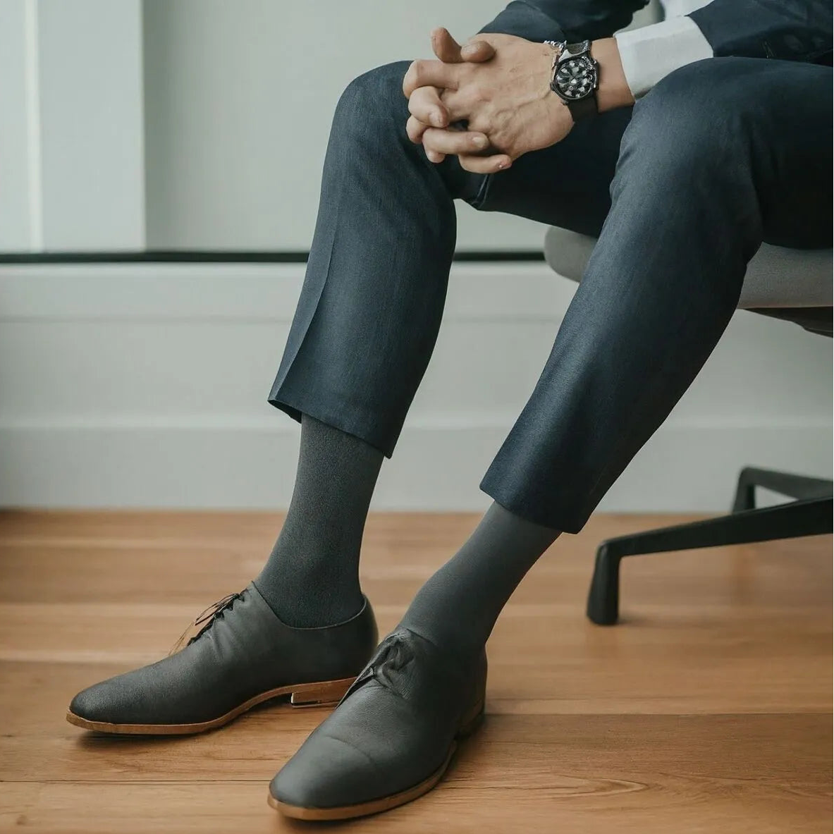 Calcetines caña alta para uniforme escolar y negocios