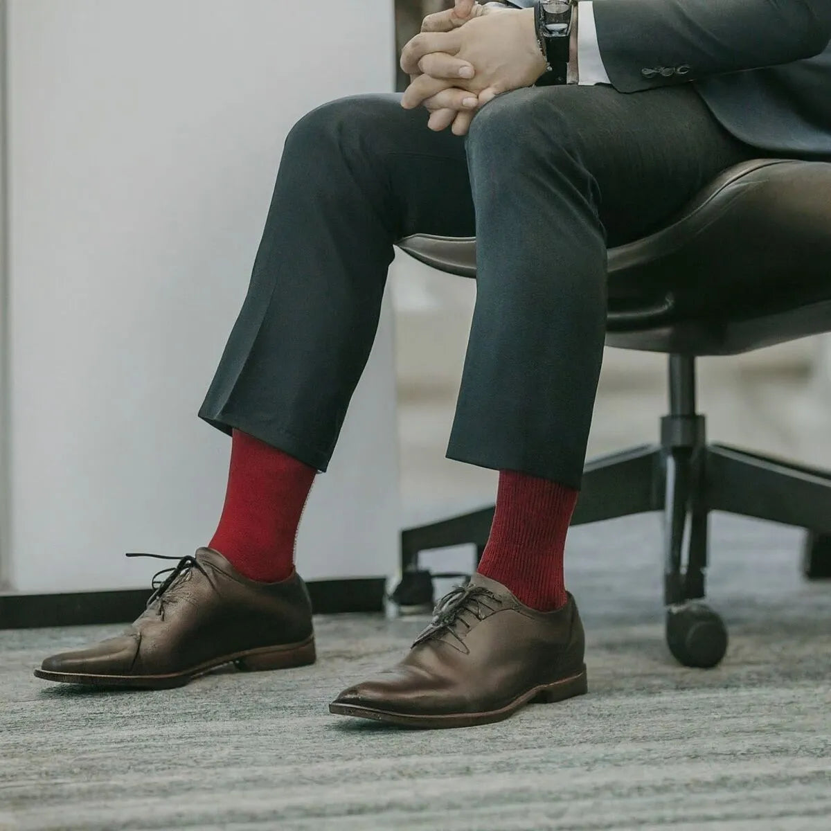 Calcetines caña alta para uniforme escolar y negocios