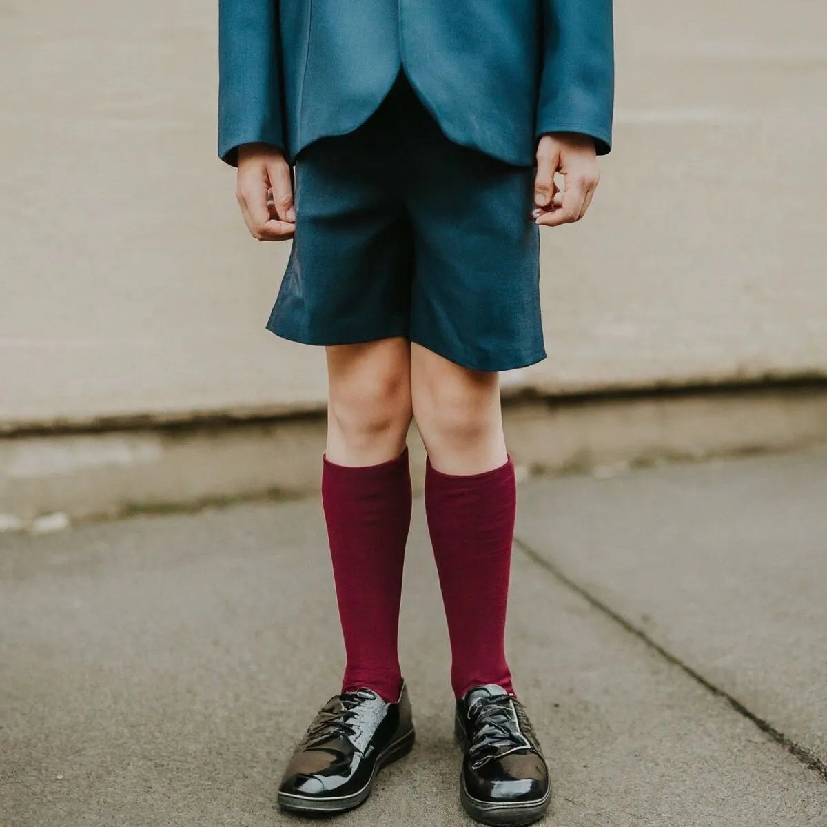 Calcetines caña alta para uniforme escolar y negocios