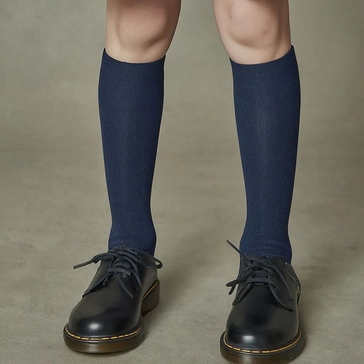 Calcetines caña alta para uniforme escolar y negocios
