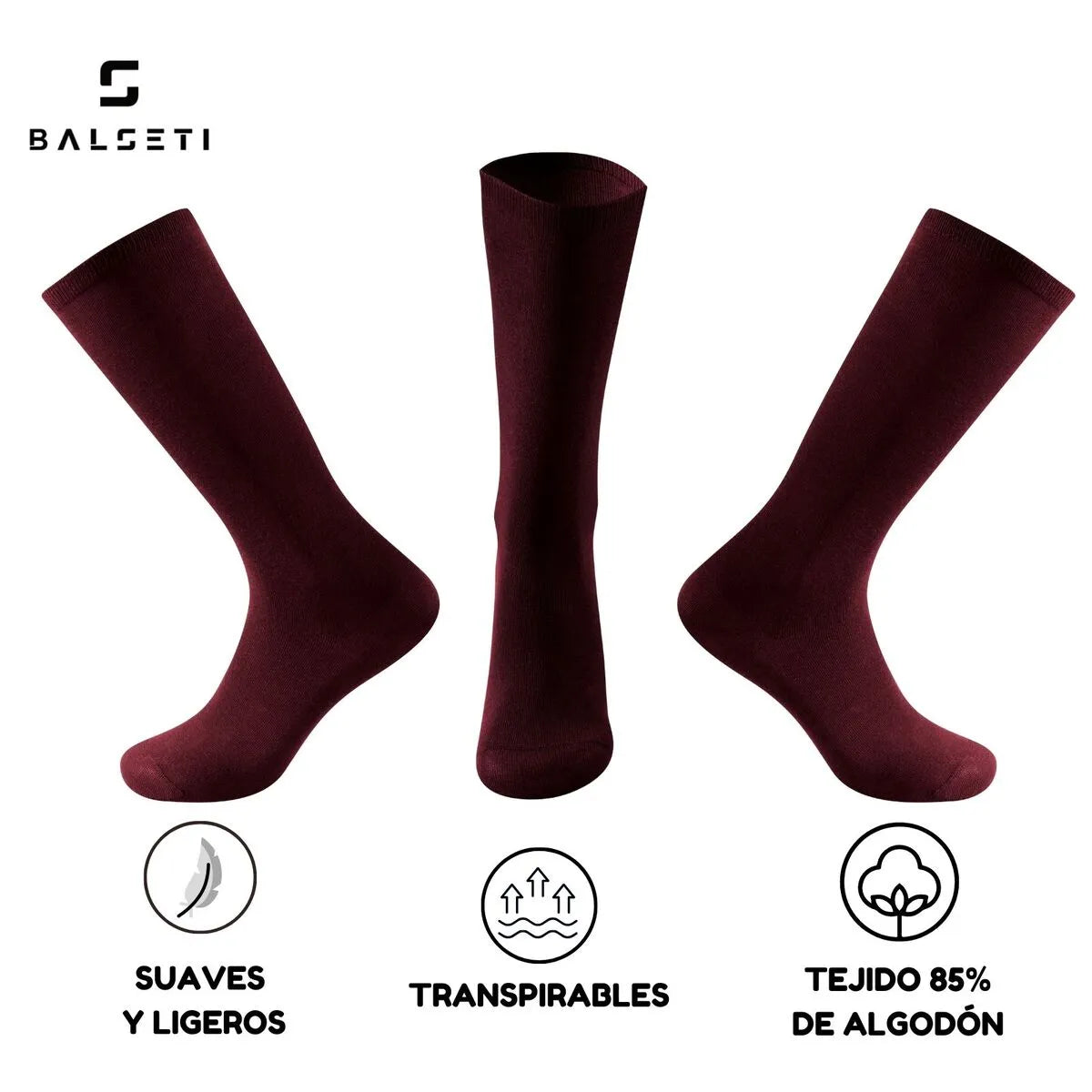 Calcetines caña alta para uniforme escolar y negocios