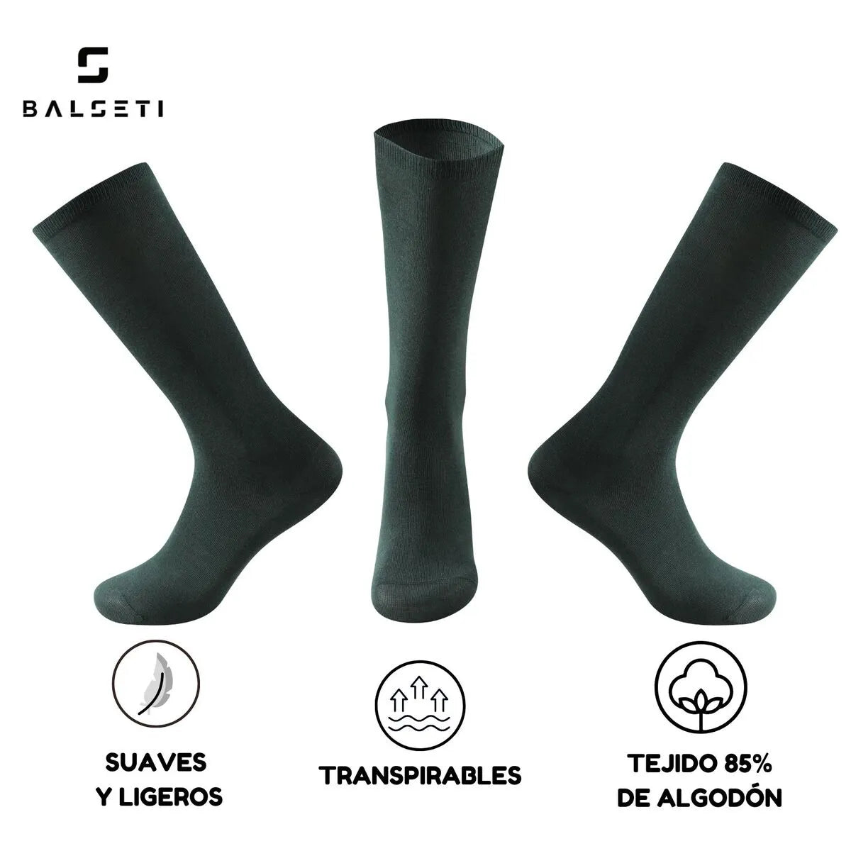 Calcetines caña alta para uniforme escolar y negocios