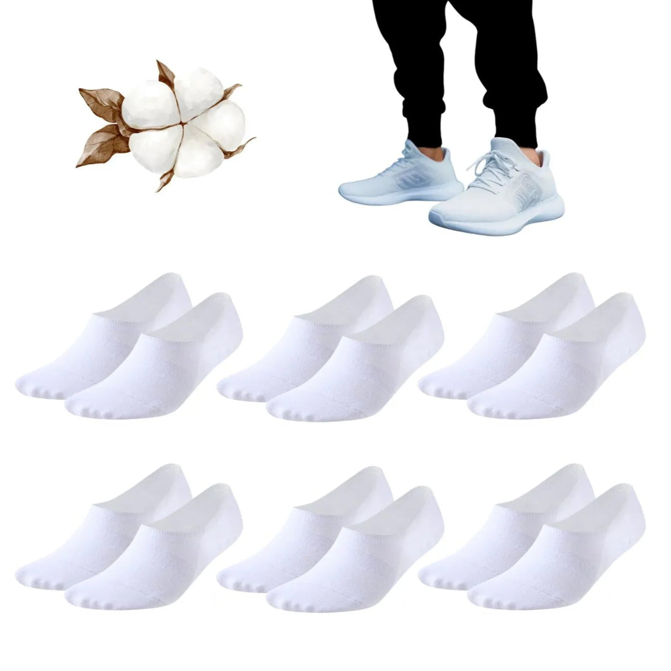 Calcetines invisibles o pinkies en varios colores