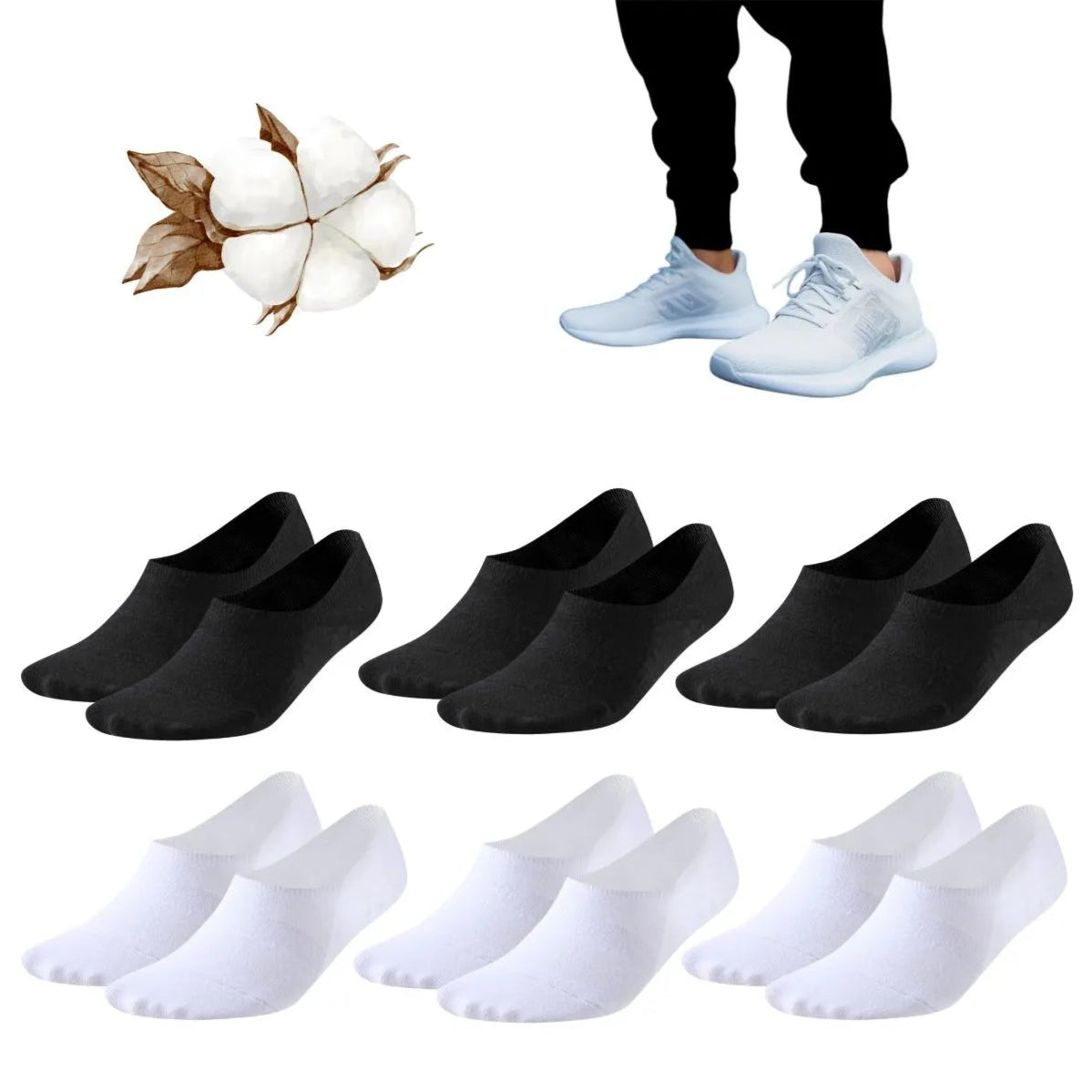 Calcetines invisibles o pinkies en varios colores