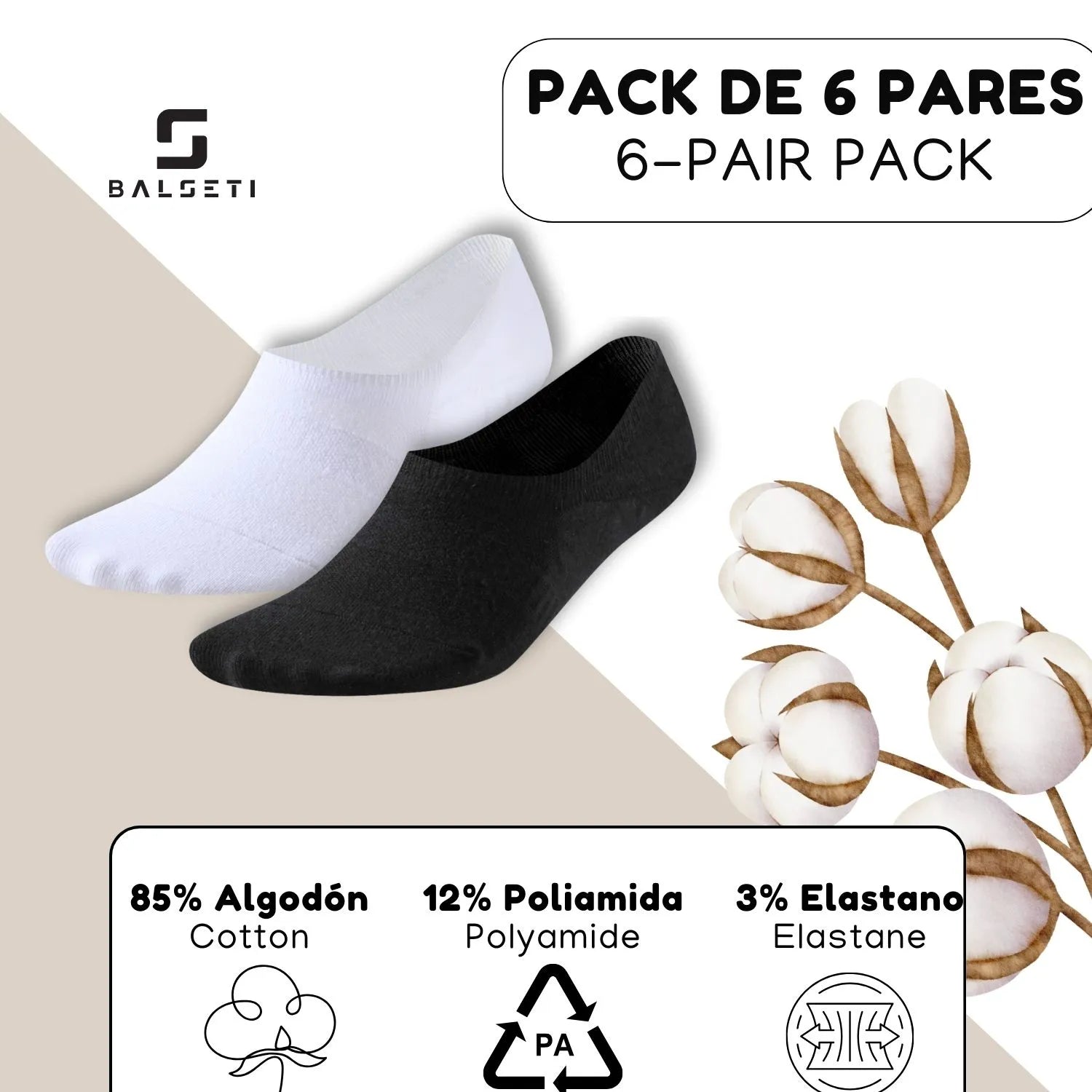 Calcetines invisibles o pinkies en varios colores