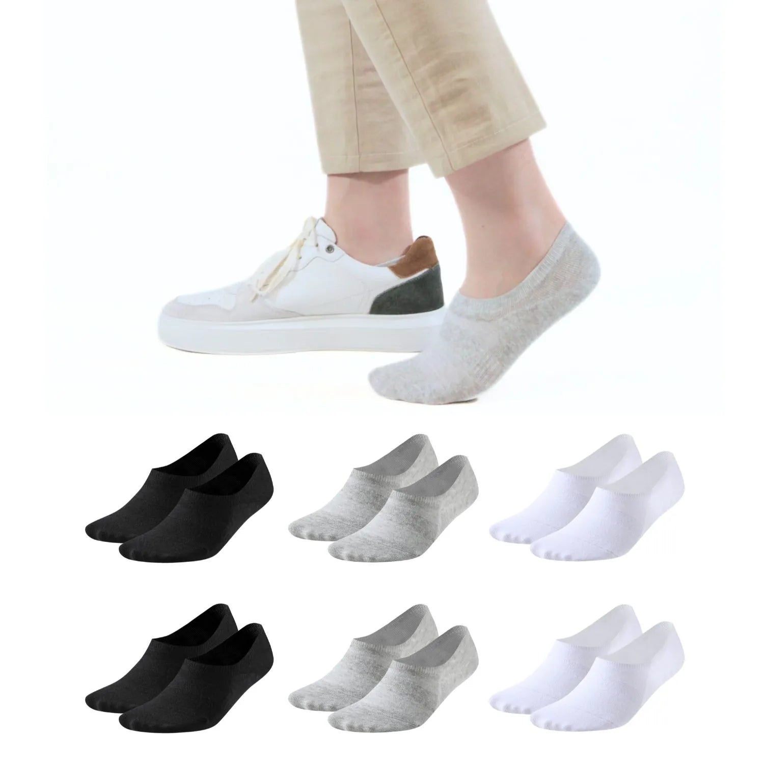 Calcetines invisibles o pinkies en varios colores