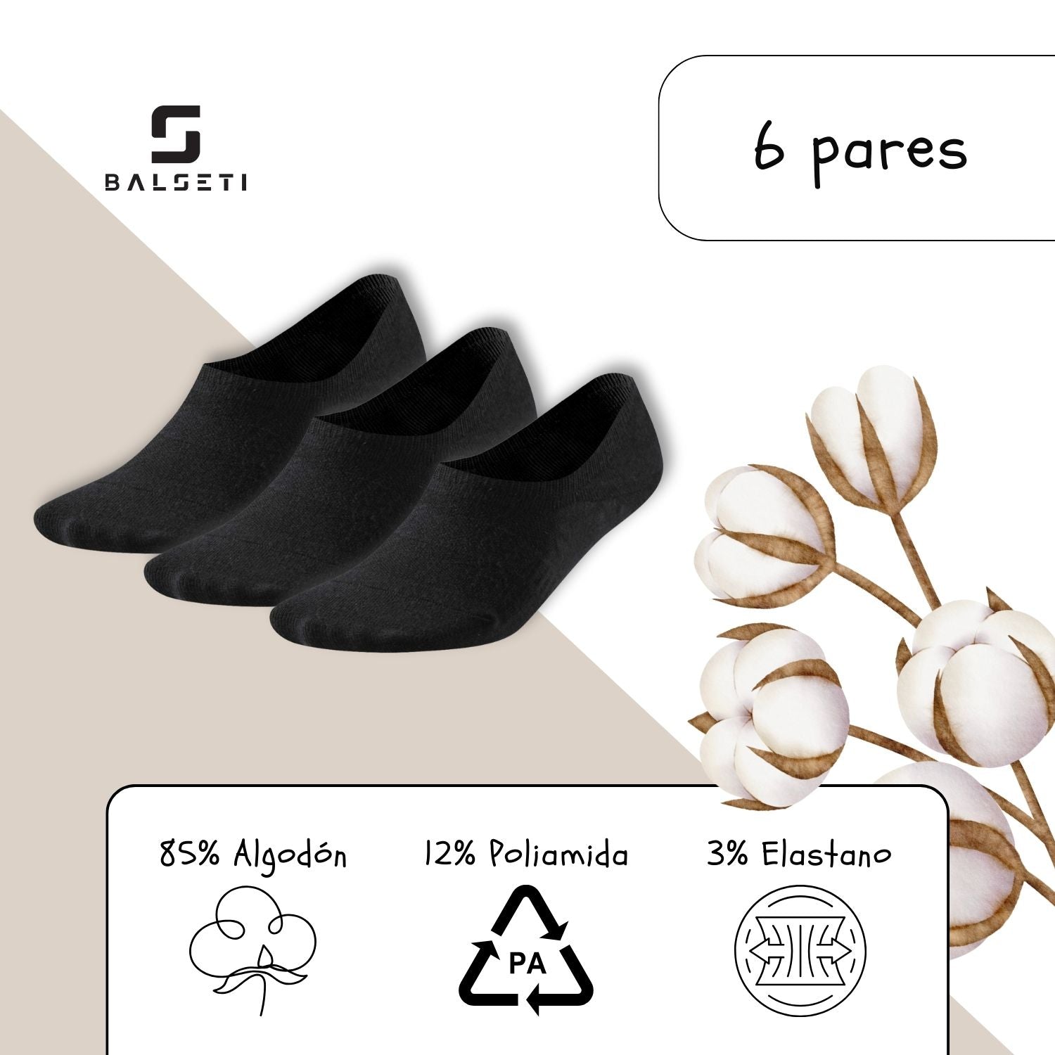 Calcetines invisibles o pinkies en varios colores