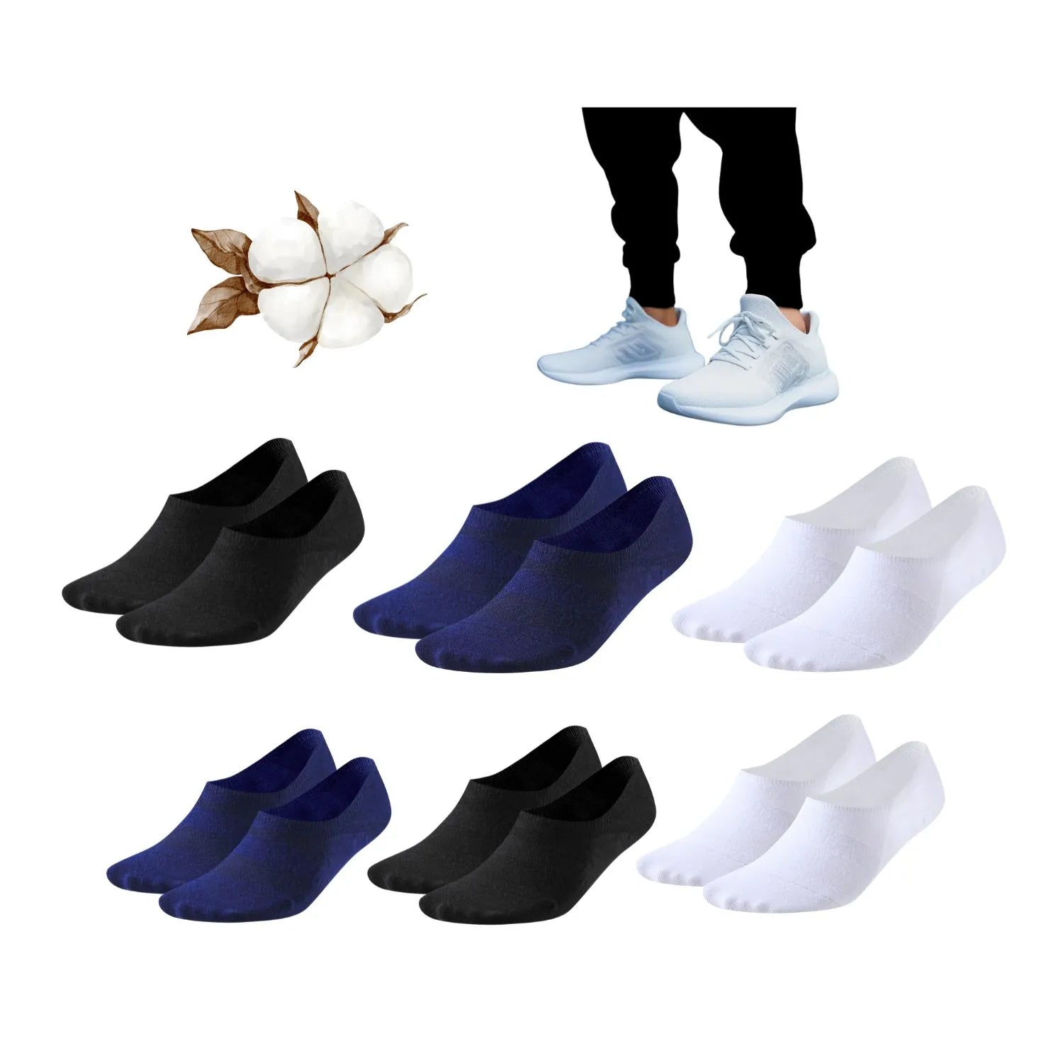 Calcetines invisibles o pinkies en varios colores