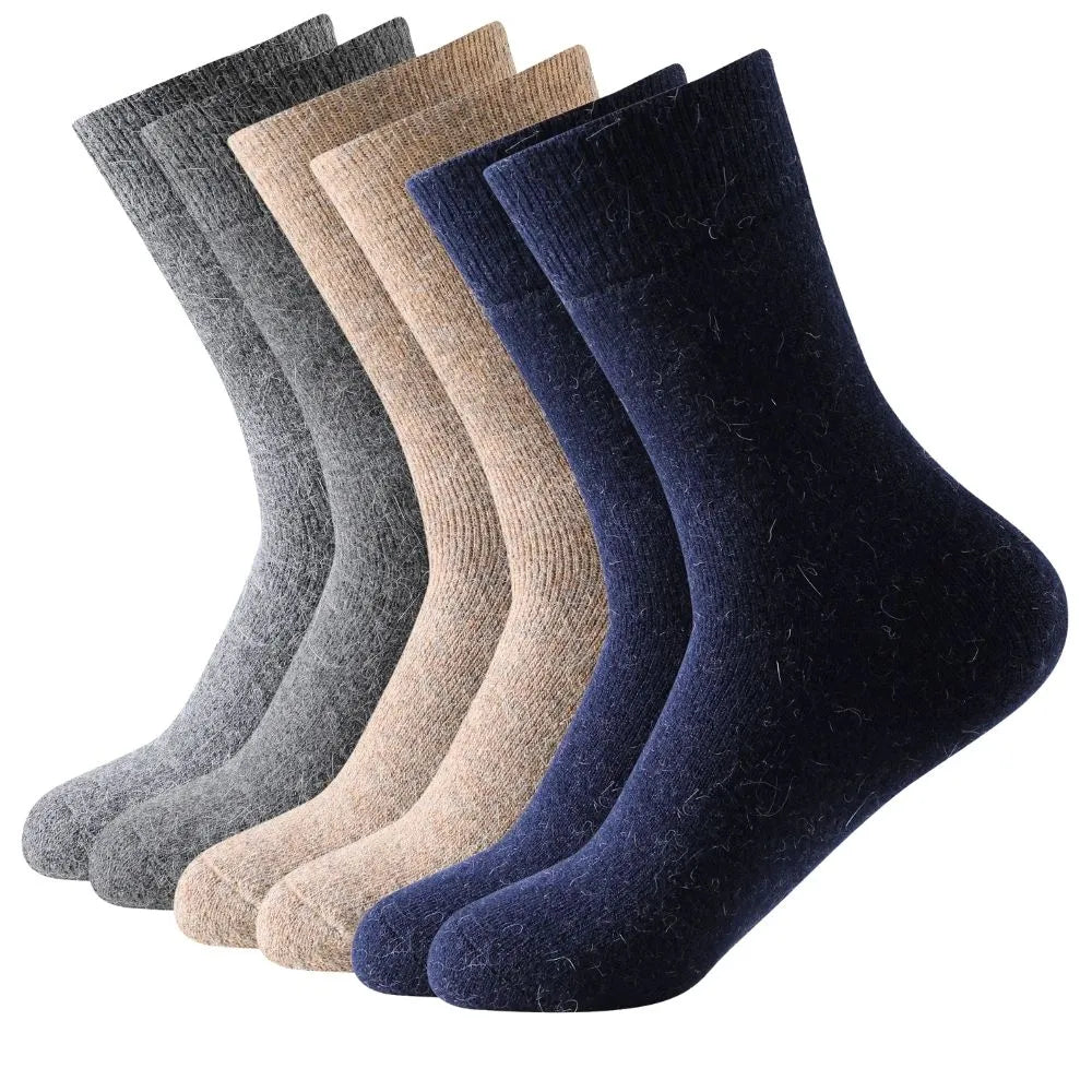 Calcetines de lana para invierno lisos