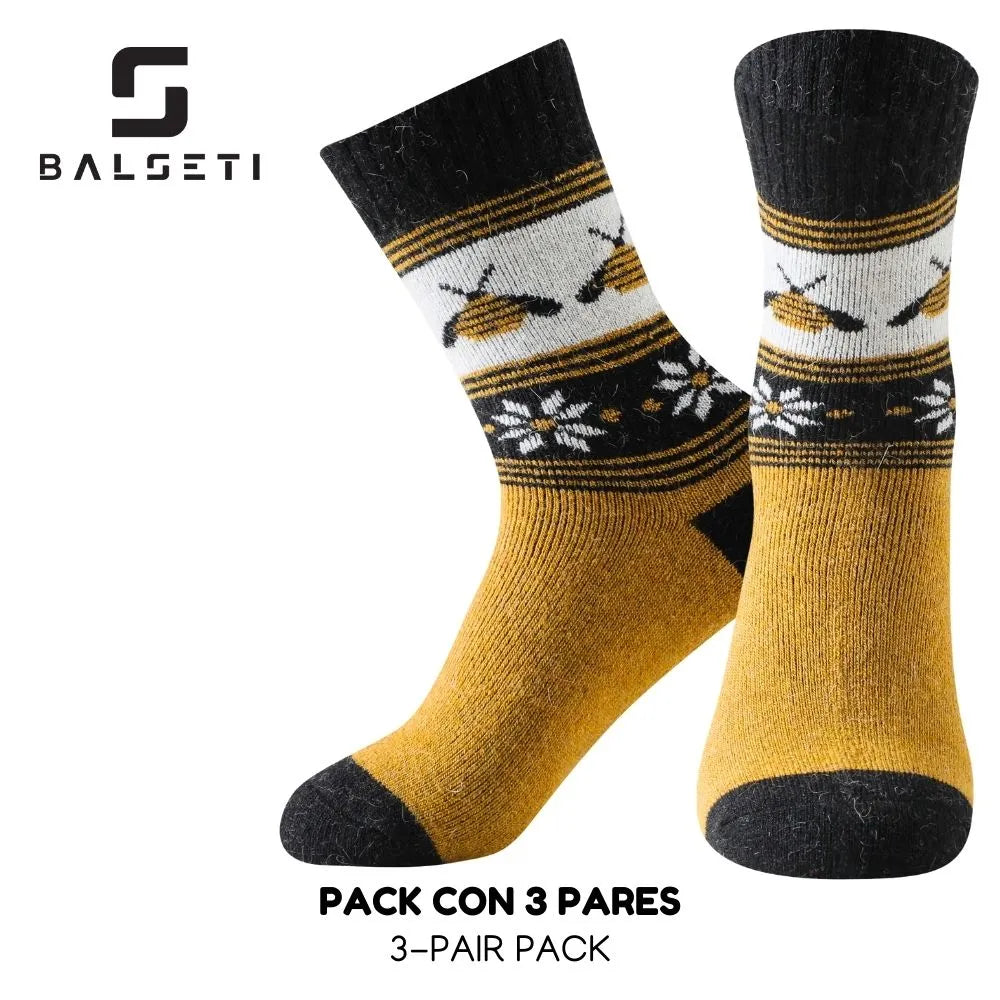 Calcetines de lana para invierno con dibujos