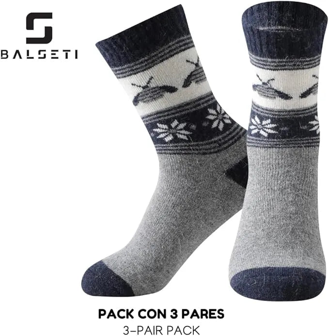 Calcetines de lana para invierno con dibujos