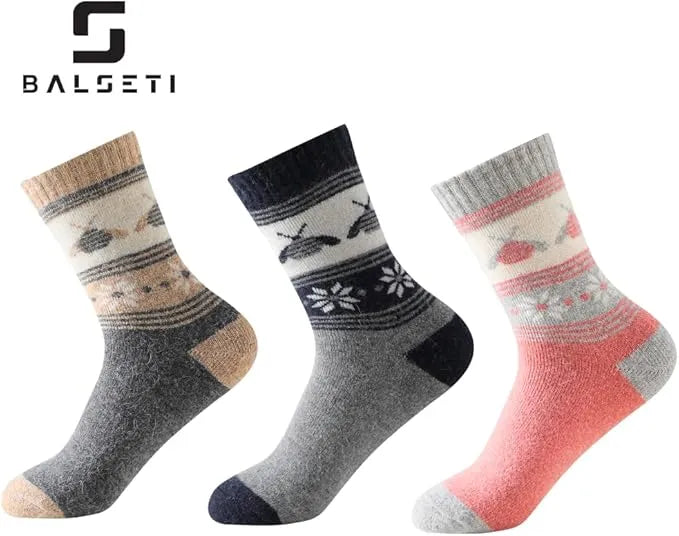 Calcetines de lana para invierno con dibujos