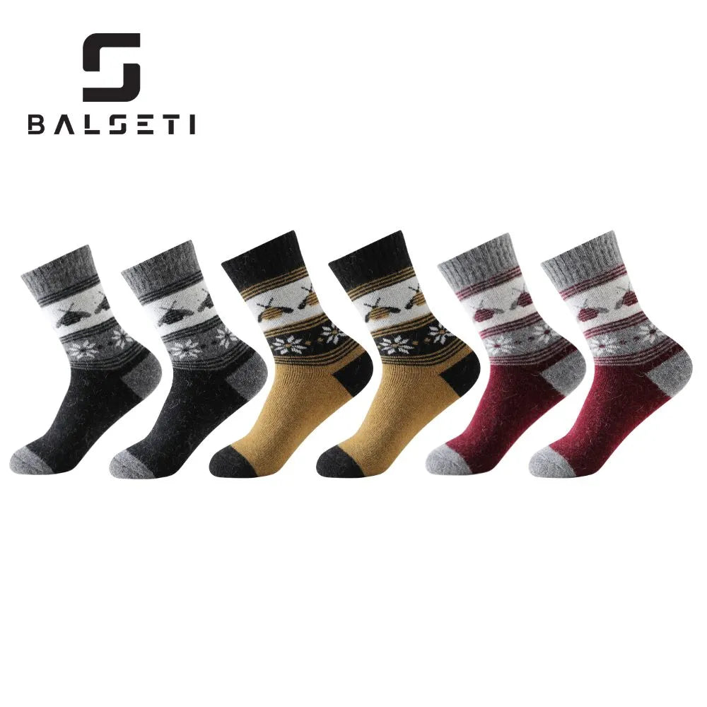 Calcetines de lana para invierno con dibujos