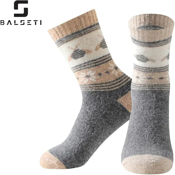 Calcetines de lana para invierno con dibujos