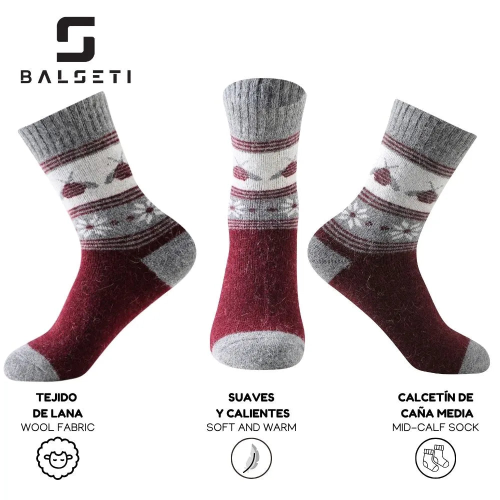 Calcetines de lana para invierno con dibujos