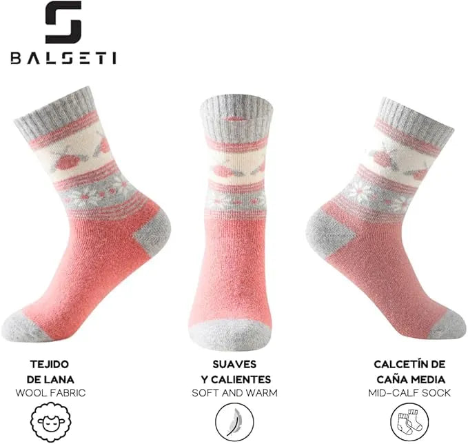 Calcetines de lana para invierno con dibujos