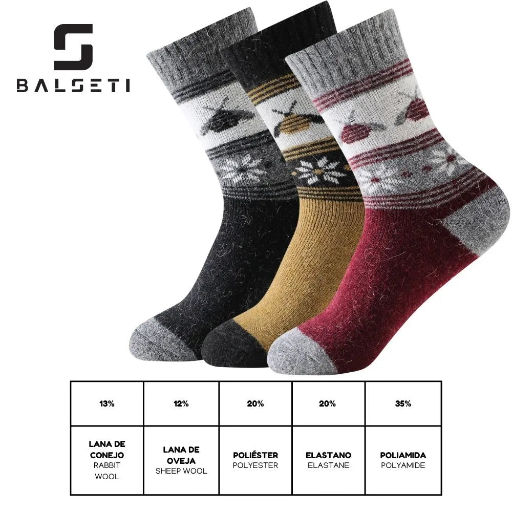 Calcetines de lana para invierno con dibujos
