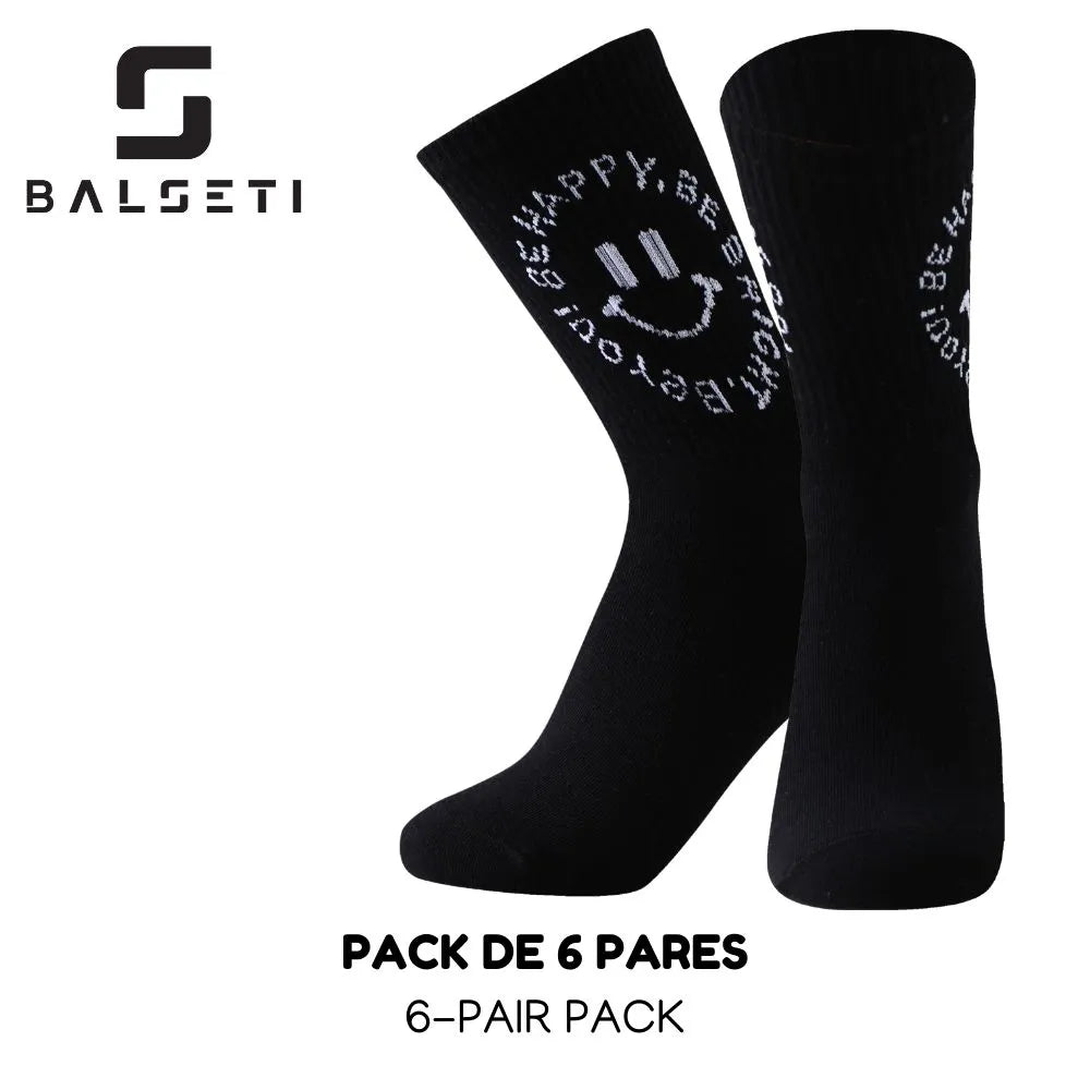 Calcetines media caña "Happy" con caritas sonrientes