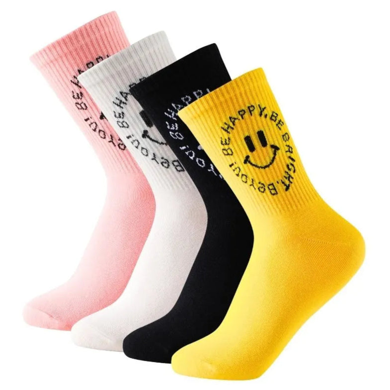 Calcetines media caña "Happy" con caritas sonrientes