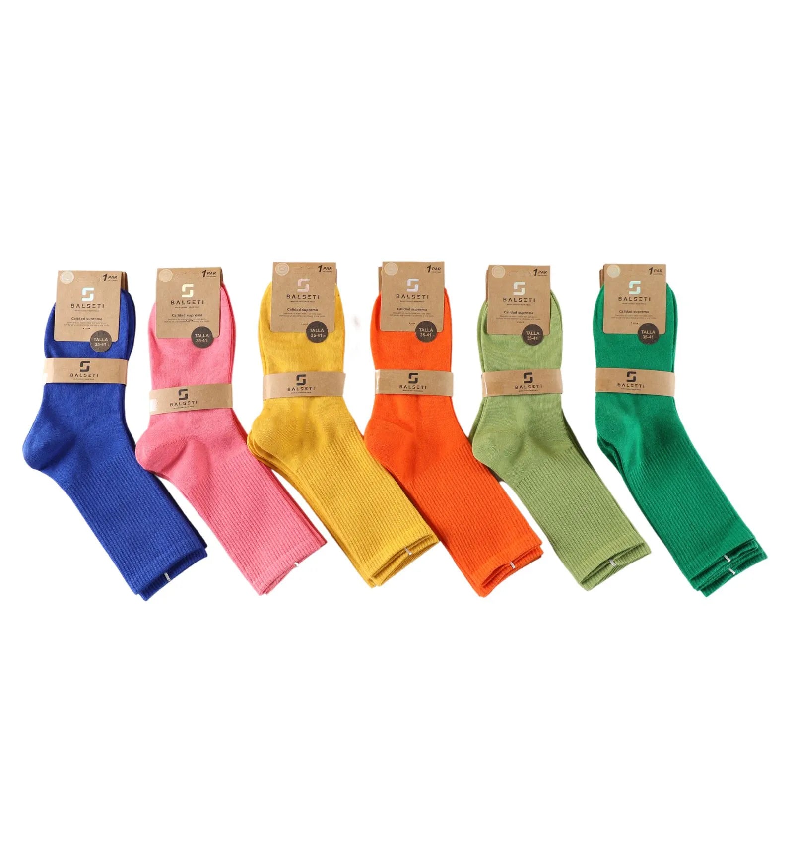 Calcetines media caña con colores llamativos