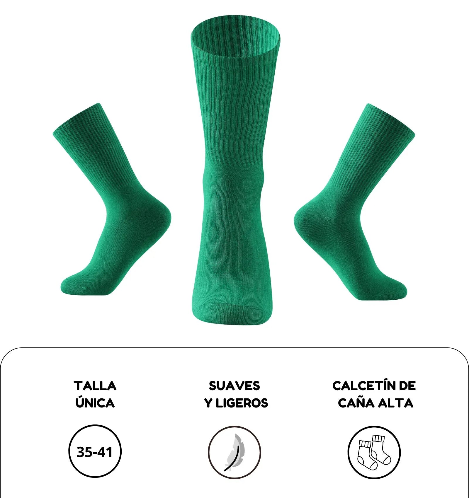 Calcetines media caña con colores llamativos