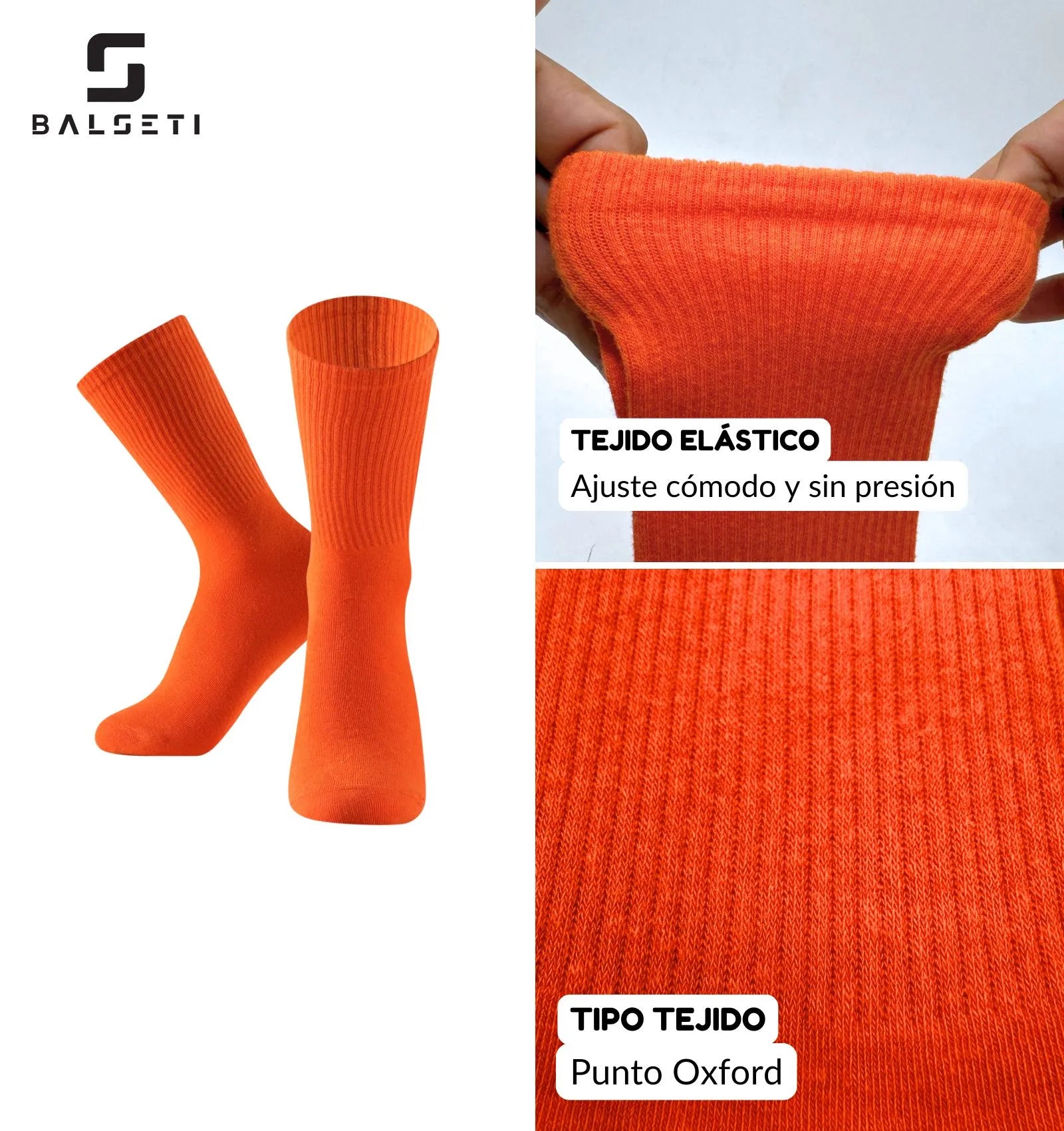 Calcetines media caña con colores llamativos