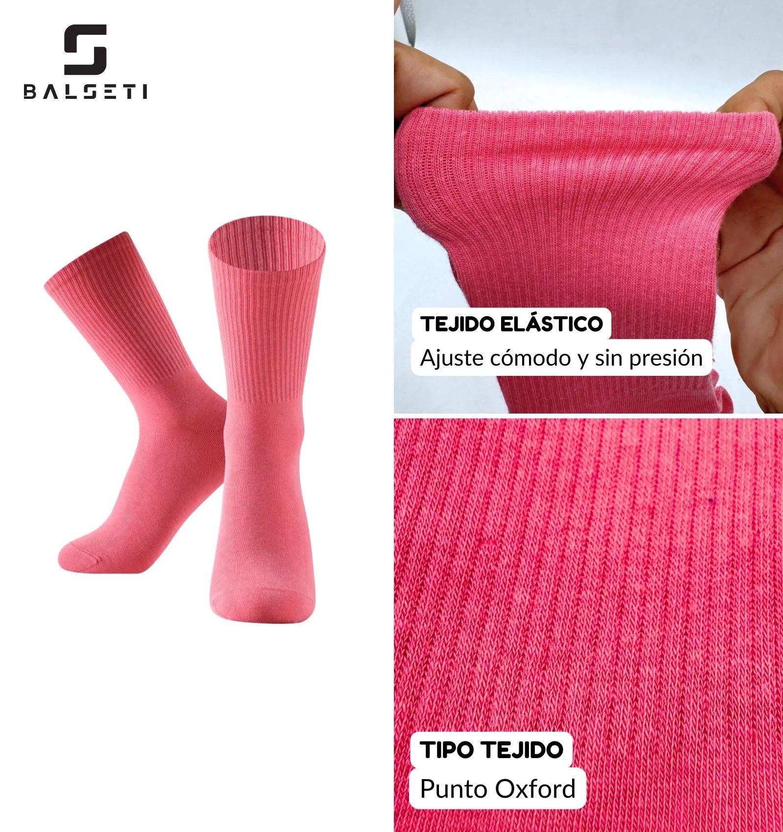 Calcetines media caña con colores llamativos