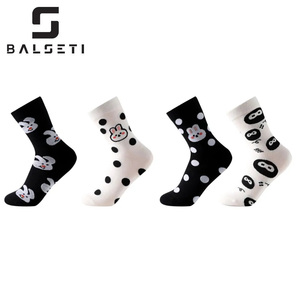 Calcetines media caña con animalitos y lunares