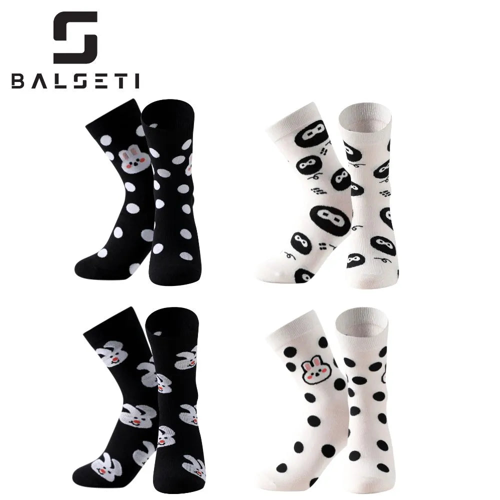 Calcetines media caña con animalitos y lunares