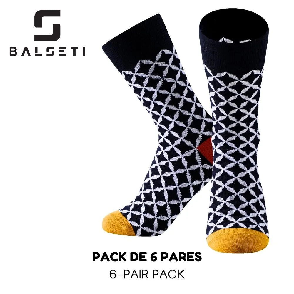 Calcetines media caña con diseño original de flores y figuras