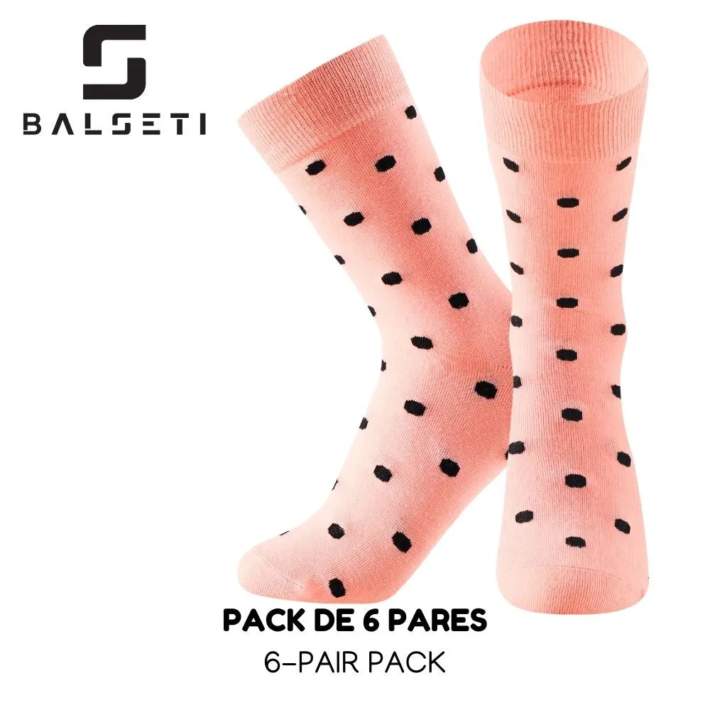 Calcetines media caña originales de lunares y rayas