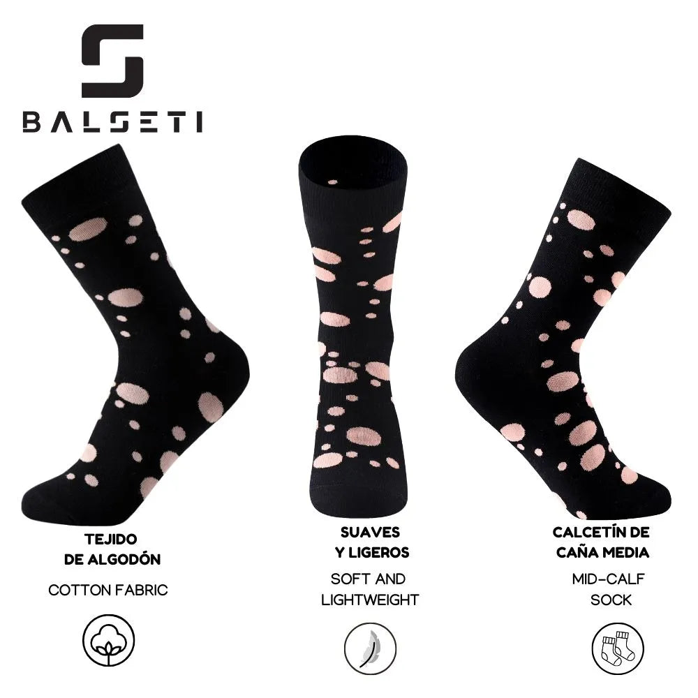 Calcetines media caña originales de lunares y rayas