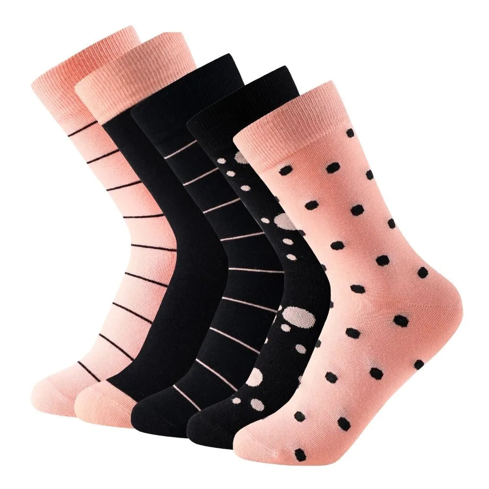 Calcetines media caña originales de lunares y rayas