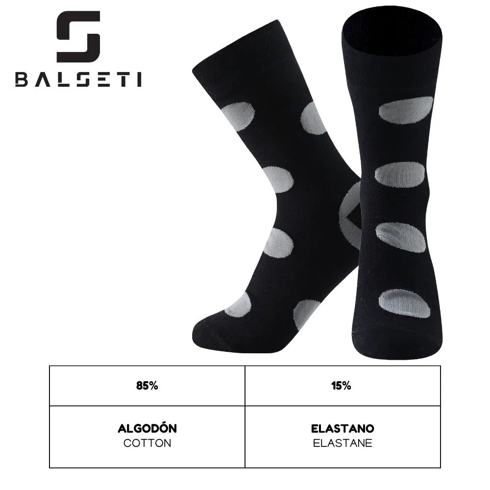 Calcetines media caña originales de lunares y rayas