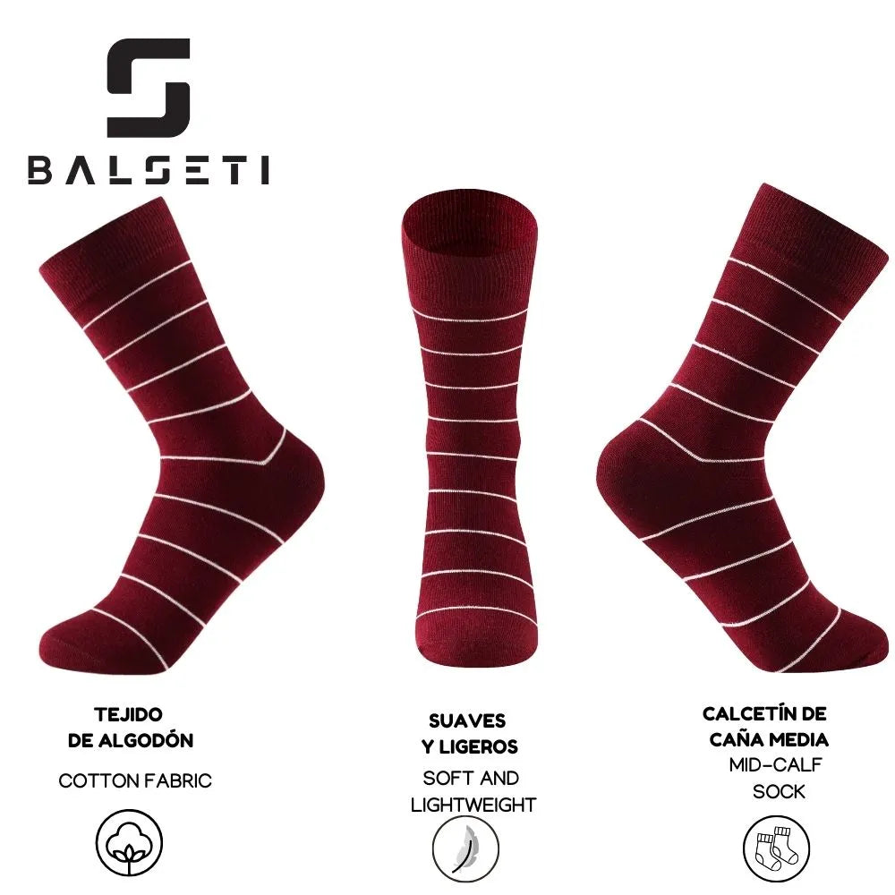 Calcetines media caña a rayas coloridos