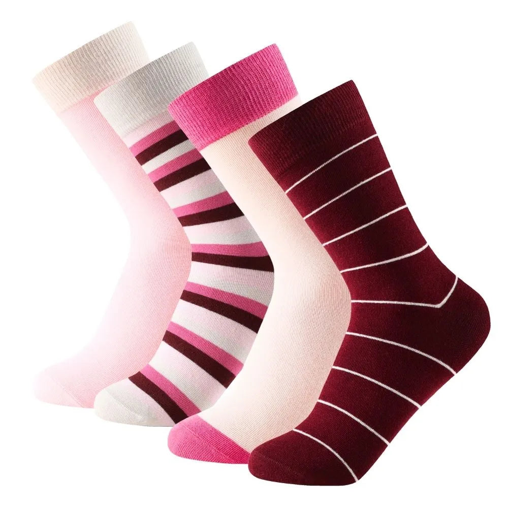 Calcetines media caña a rayas coloridos