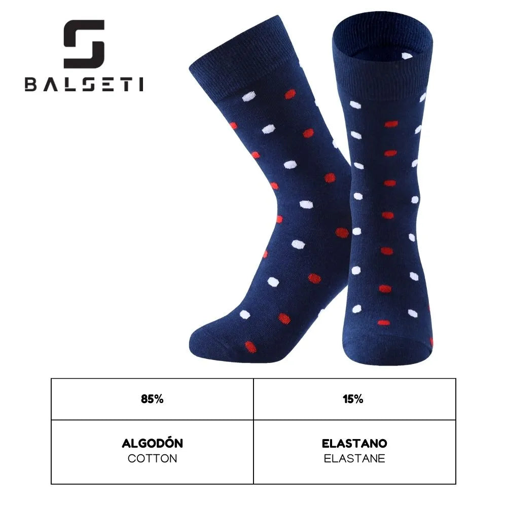 Calcetines media caña originales de lunares y rayas