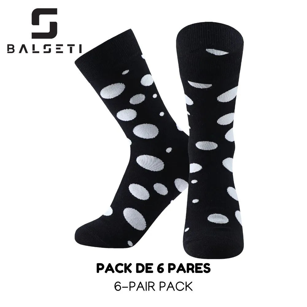 Calcetines media caña originales de lunares y rayas