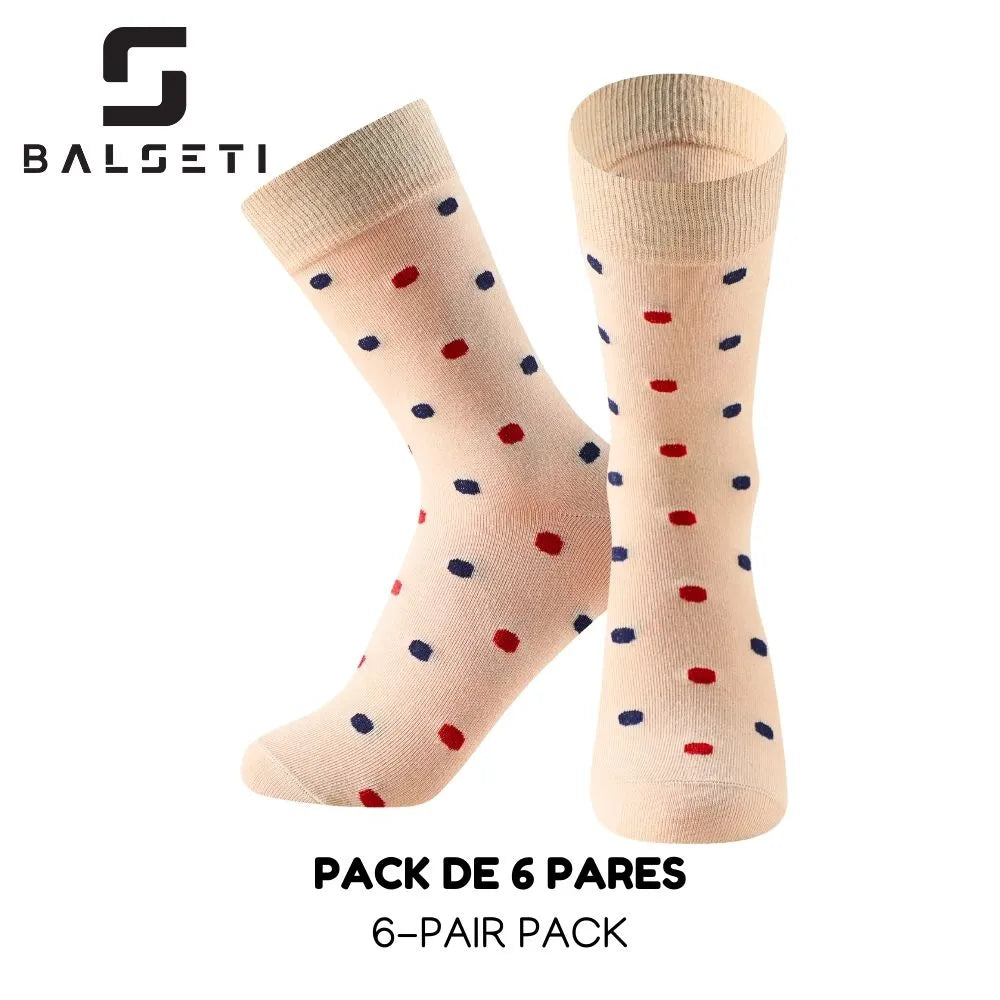 Calcetines media caña originales de lunares y rayas