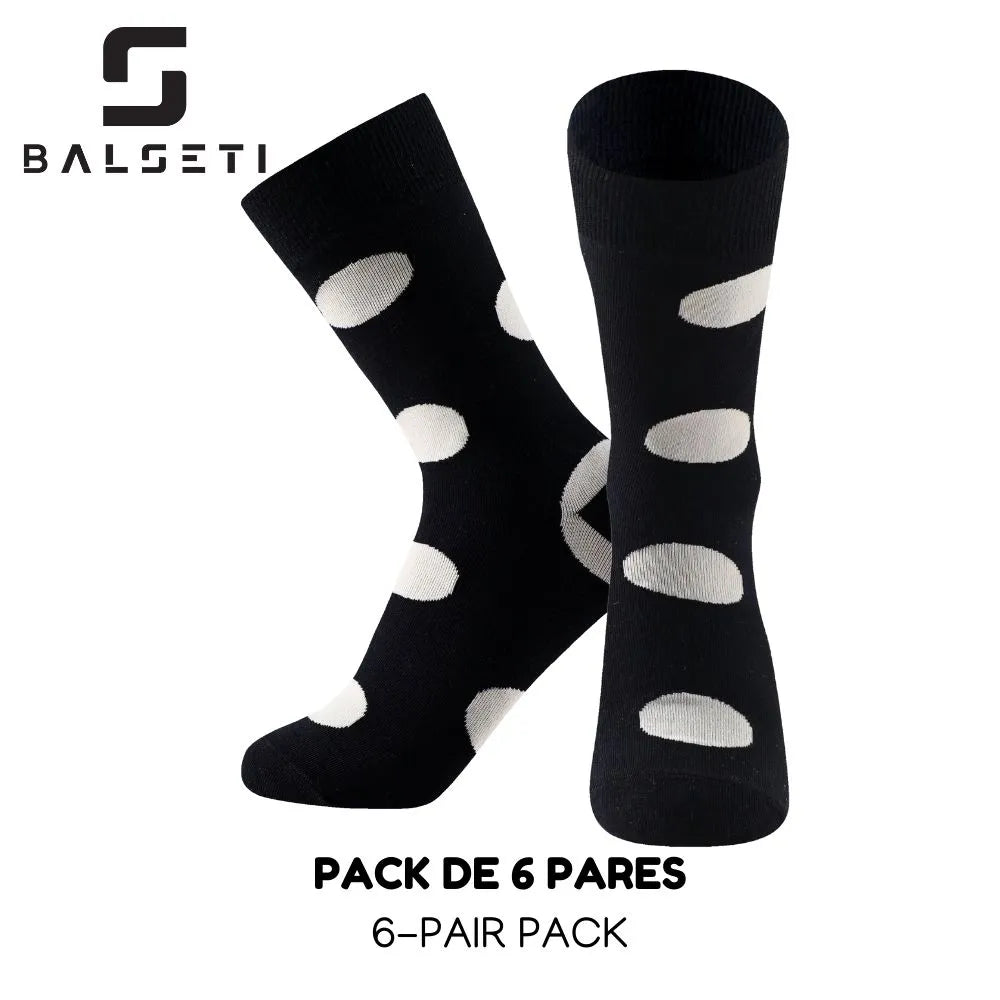 Calcetines media caña originales de lunares y rayas