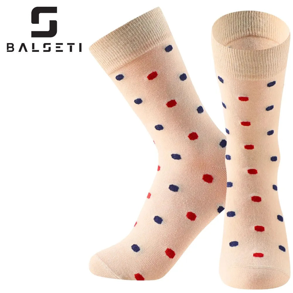 Calcetines media caña originales de lunares y rayas