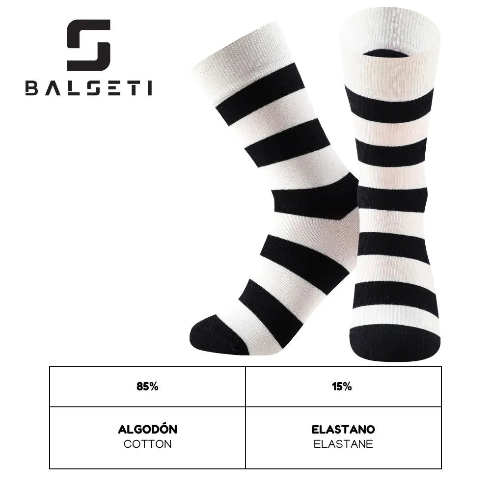 Calcetines media caña originales de lunares y rayas