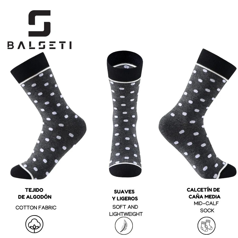 Calcetines media caña originales de lunares y rayas