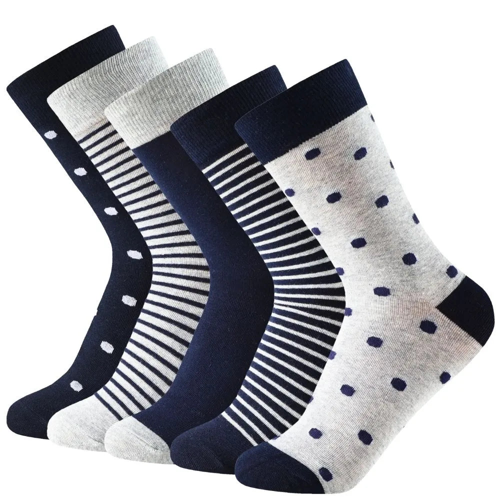 Calcetines media caña originales de lunares y rayas